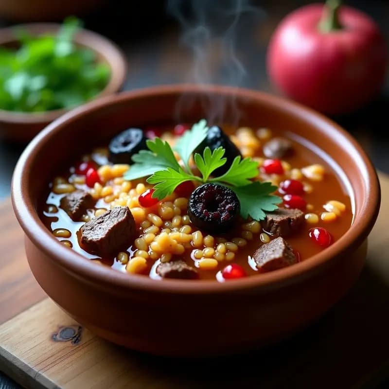 Kharcho Georgiano: Sopa de Carne con Ciruelas y Especias en Olla Rápida