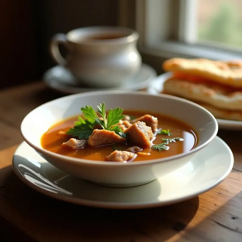 Khash: Sopa Armena Tradicional con Cascos de Vaca y Vegetales para Desayunar