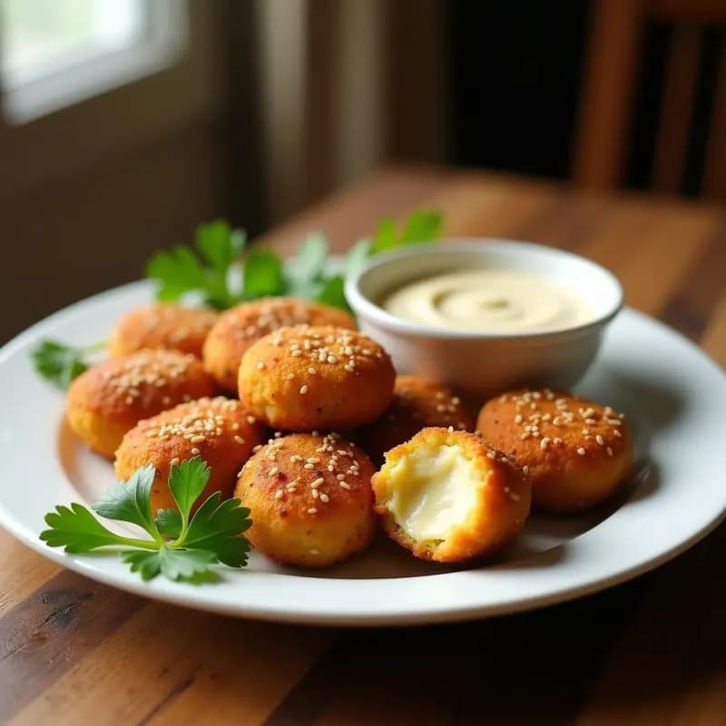 Kibbeh de Calabacín y Queso Halloumi: Croquetas Árabes Crujientes en Airfryer