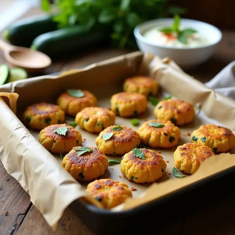 Kibbeh de Calabacín y Queso Feta: Croquetas Libanesas al Horno Sin Carne