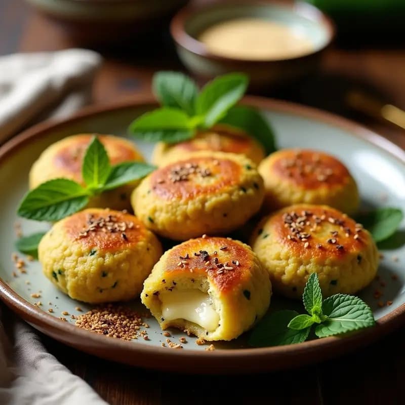 Kibbeh de Calabacín y Queso Halloumi: Receta Libanesa Crujiente en Horno