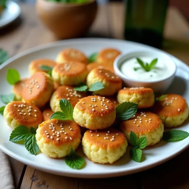 Kibbeh de Calabacín y Queso Halumi: Aperitivo Sirio en Airfryer Sin Carne