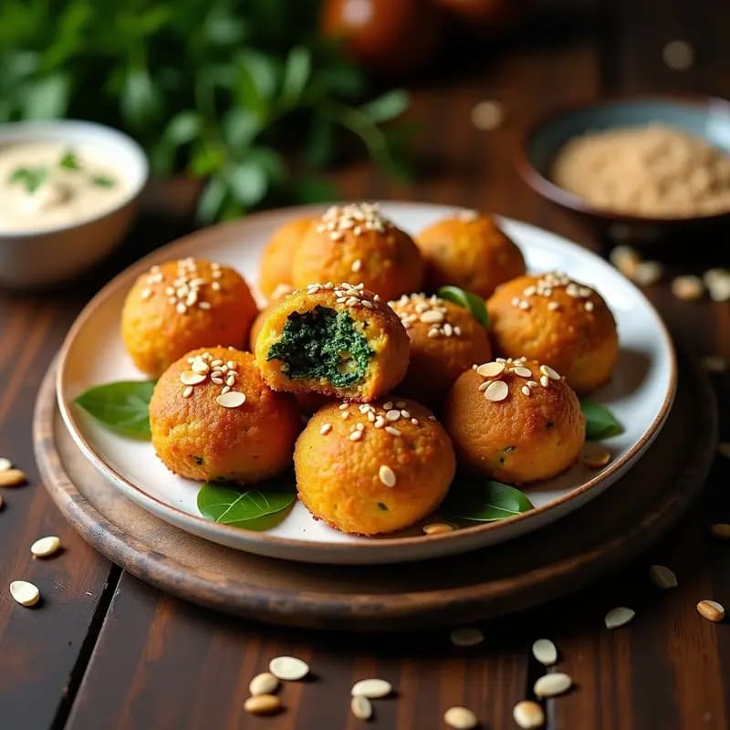 Kibbeh de Calabaza y Espinacas: Pastel Árabe Vegano en Airfryer