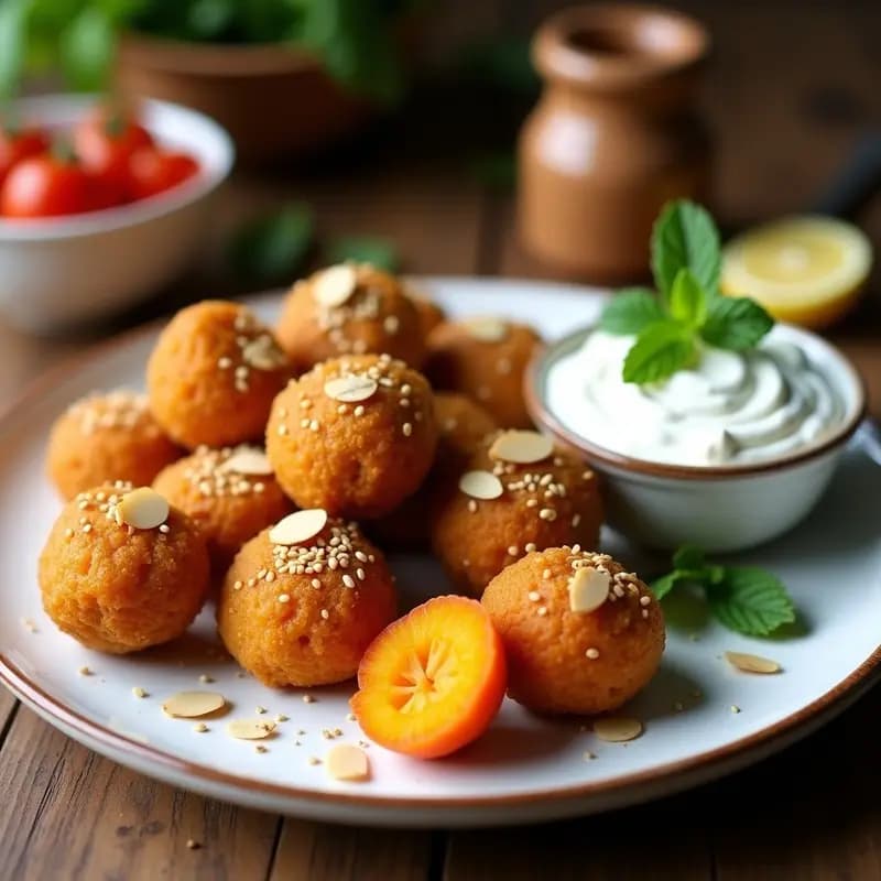 Kibbeh de Calabaza y Garbanzos: Croquetas Libanesas Veganas con Especias de Oriente
