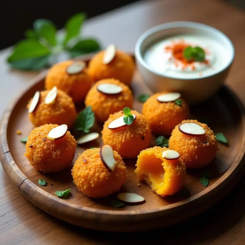 Kibbeh de Calabaza y Queso Halloumi: Croquetas Libanesas en Airfryer Sin Carne