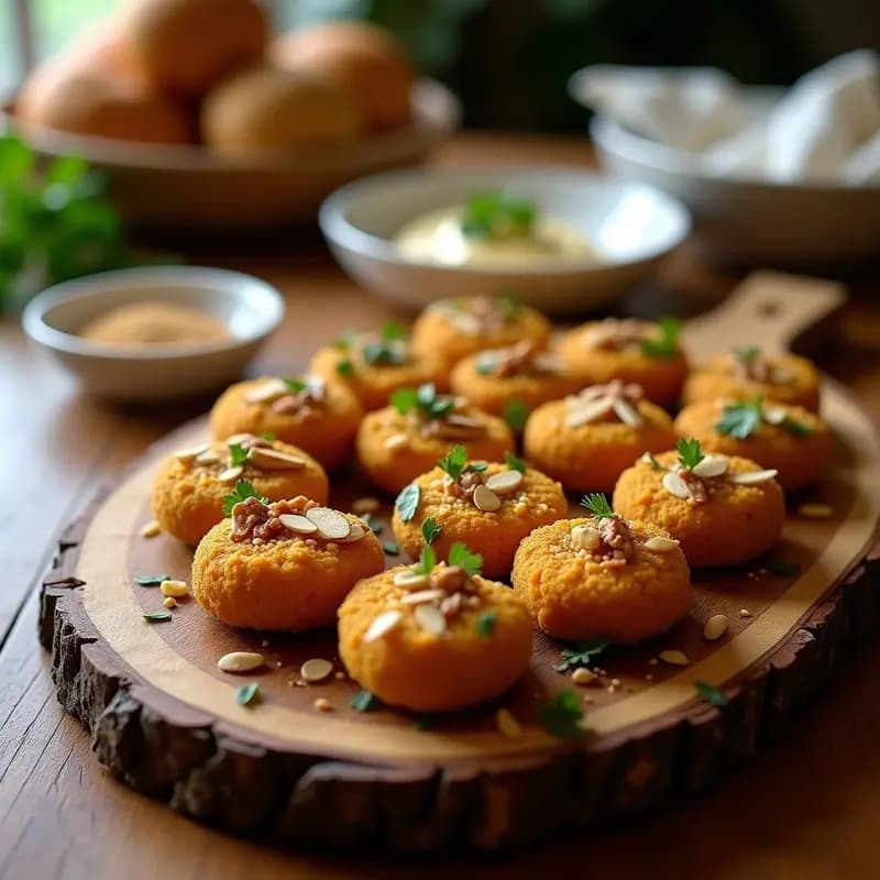 Kibbeh Libanés de Calabaza y Nueces: Aperitivo Crujiente y Sin Carne
