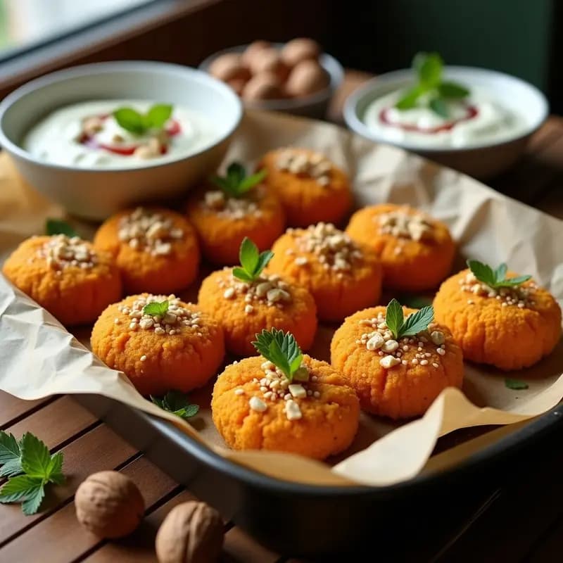 Kibbeh de Calabaza y Nueces: Croquetas Libanesas Crujientes Horneadas