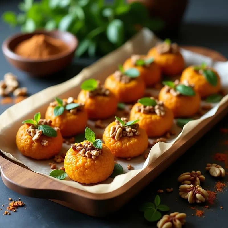 Kibbeh de Calabaza y Nueces: Aperitivo Sirio Vegano con Especias de Oriente Medio