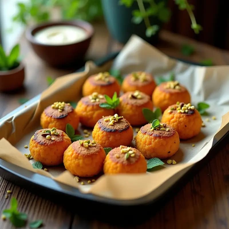 Kibbeh de Calabaza y Queso Feta: Aperitivo Libanés al Horno con Toque de Canela