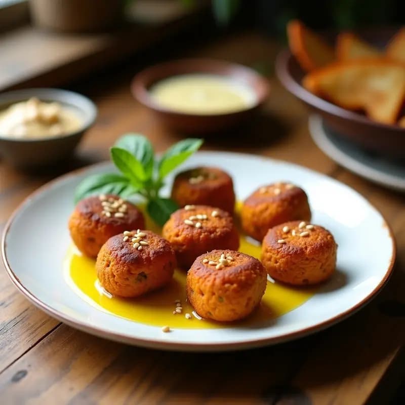 Kibbeh de Calabaza: Croquetas Libanesa Veganas con Especias y Aceite de Oliva