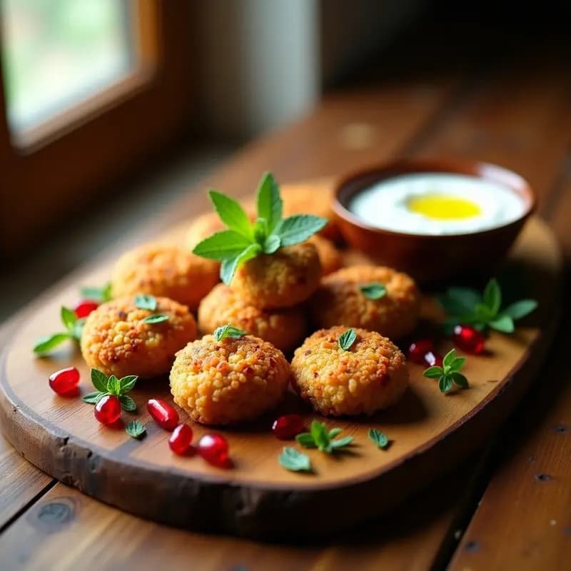 Kibbeh de Carne y Bulghur con Yogur: Receta de Oriente Medio Crujiente y Sabrosa