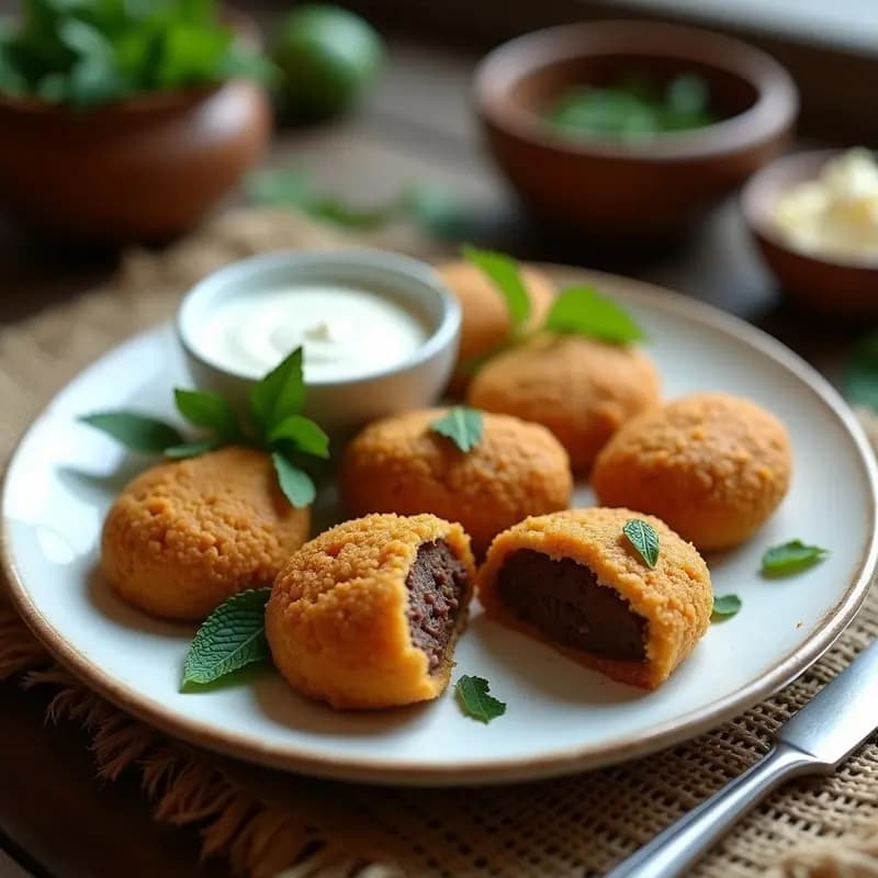 Kibbeh de Carne y Trigo Burgol: Receta Libanesa Crujiente y Especiada