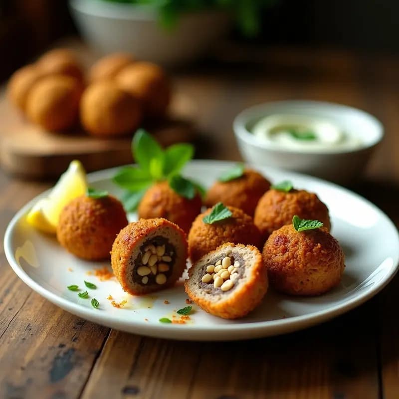 Kibbeh de Carne de Cordero: Albóndigas Árabes en Airfryer con Especias
