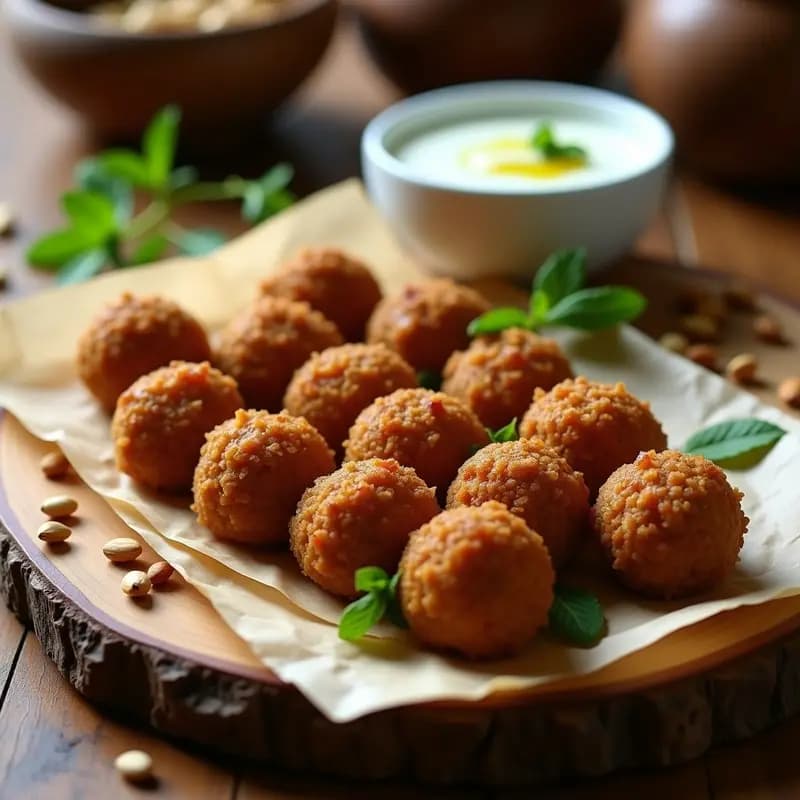 Kibbeh de Cordero y Bulghur: Receta Libanesa de Albóndigas Especiadas y Crujientes