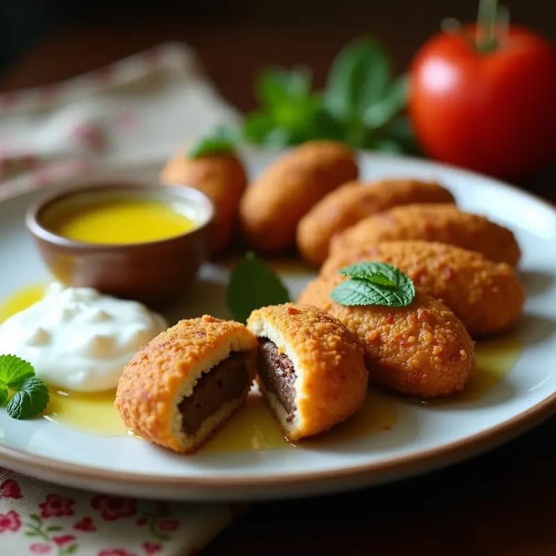 Kibbeh de Carne de Cordero y Bulgur: Receta Árabe en Forma de Croqueta