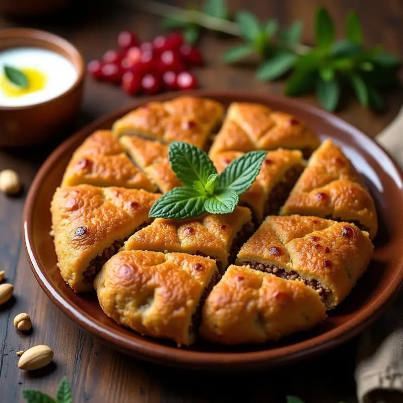 Kibbeh de Cordero y Trigo Bulgur: Receta Libanesa al Horno con Yogur
