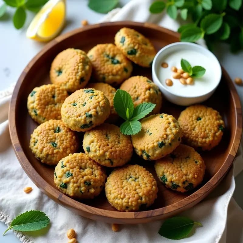 Kibbeh de Espinacas y Bulgur con Yogur de Soja: Receta Libanesas Vegana y Alta en Fibra