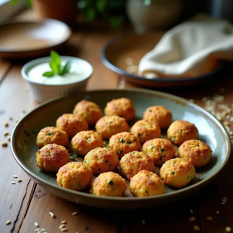 Kibbeh de Garbanzos y Calabacín con Yogur de Soja: Receta Libanesa Vegana al Horno