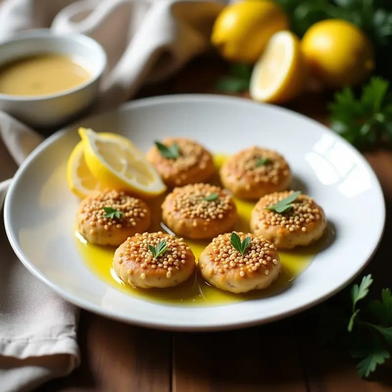 Kibbeh de Garbanzos Crudos con Limón y Aceite de Oliva: Aperitivo Libanes Vegano