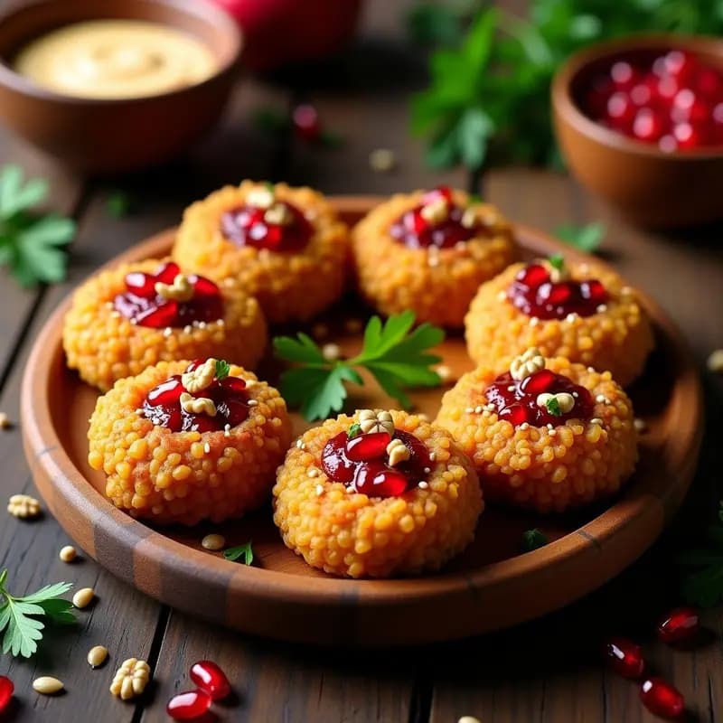 Kibbeh de Garbanzos y Semillas de Granado: Receta Árabe Vegana y Sin Gluten