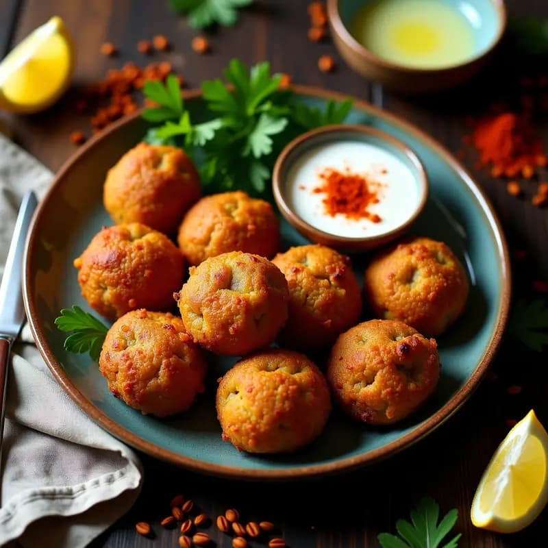 Kibbeh de Lentejas y Cebolla Caramelizada: Croquetas Árabes Veganas al Horno