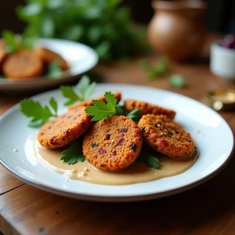 Kibbeh de Lentejas y Cereza: Croquetas Árabes Veganas con Toque Frutal