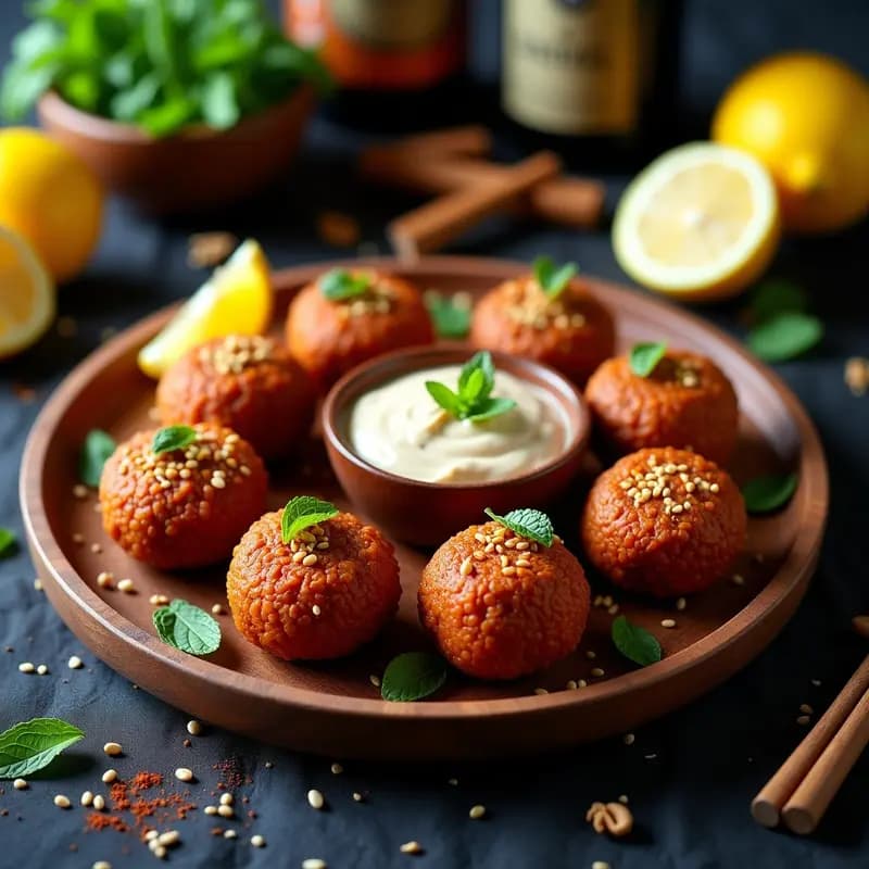 Kibbeh de Lentejas Rojas y Nueces: Receta Libanesas Crudivegana con Especias Orientales