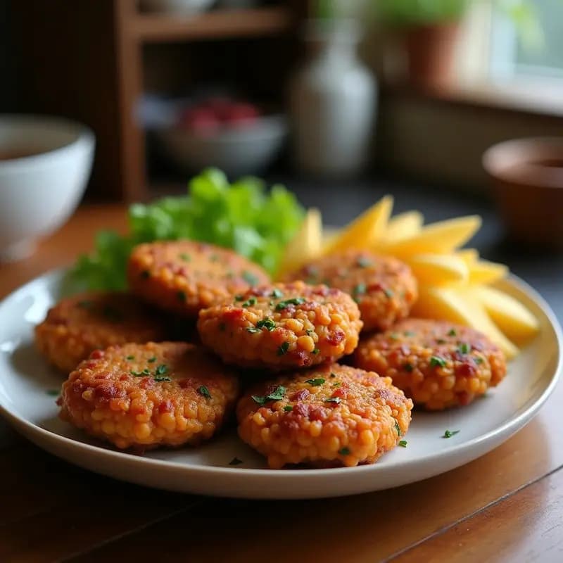 Kibbeh de Lentejas y Nuez de Cordero: Aperitivo Libanés en Airfryer