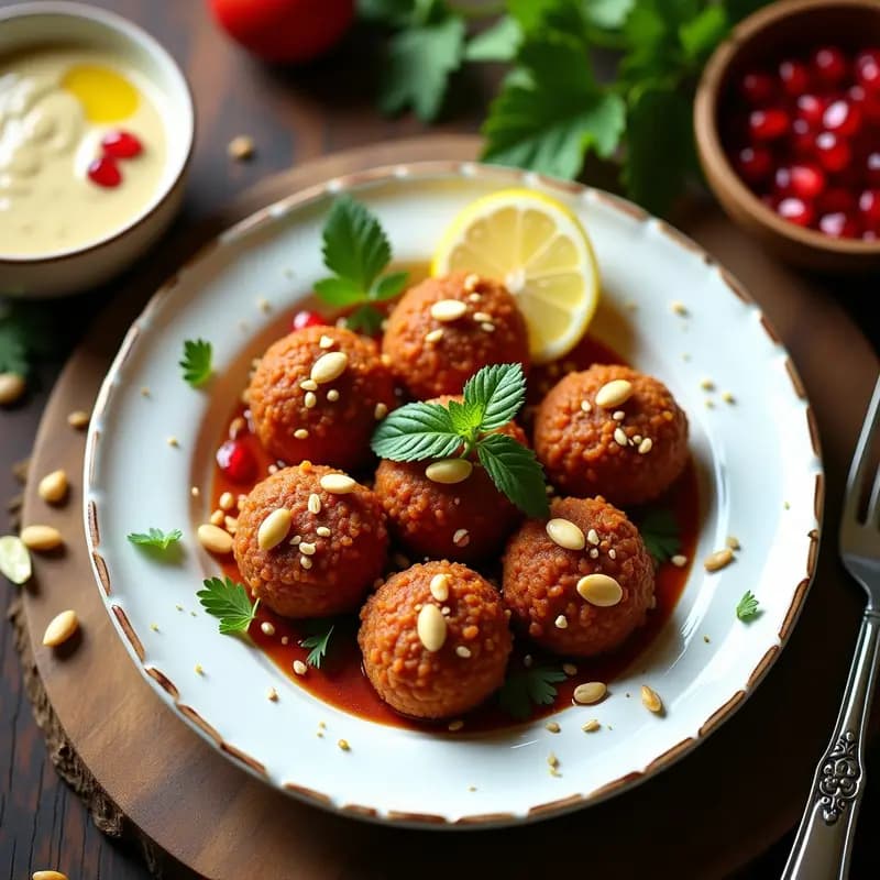 Kibbeh de Lentejas Rojas y Piñones: Receta Libanesa Vegana en Olla Exprés