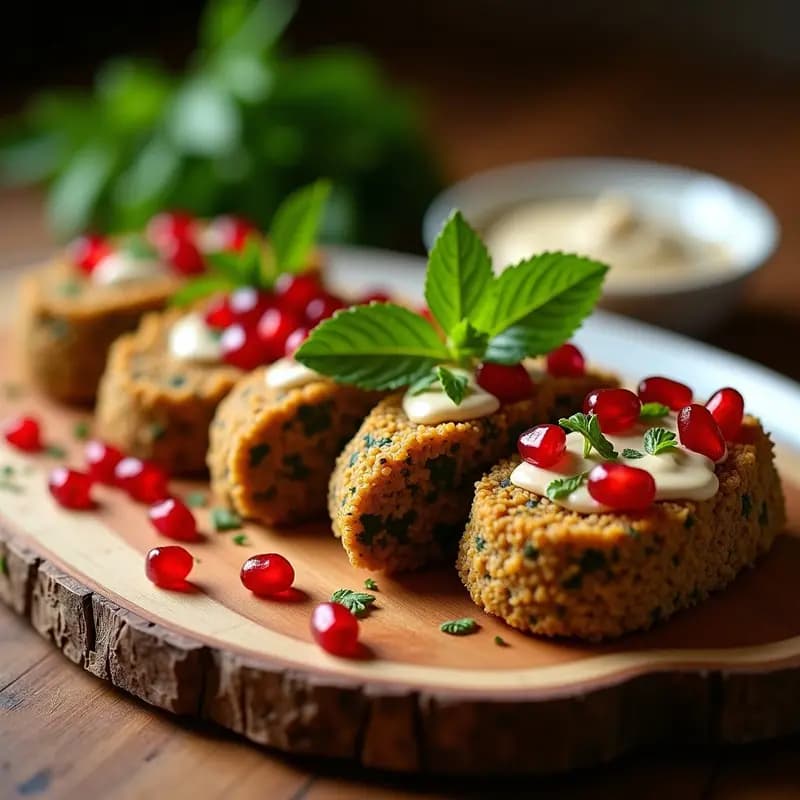 Kibbeh de Lentejas Rojasy Espinacas: Receta Libanesa Vegana con Crujiente de Bulgur