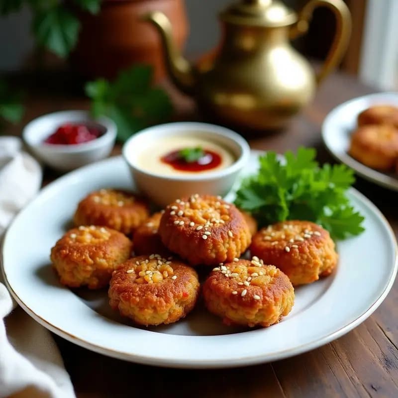 Kibbeh Libanes de Lentejas Rojos y Nueces: Croquetas Veganas en Airfryer