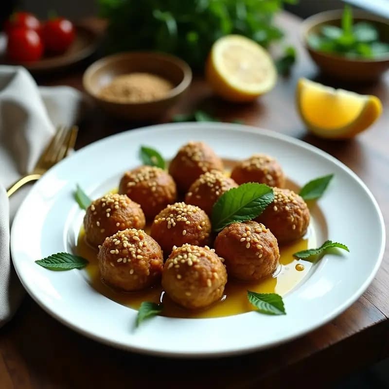 Kibbeh de Lentejas Rojas y Nueces: Albóndigas Líbano-Sirias Crudiveganas