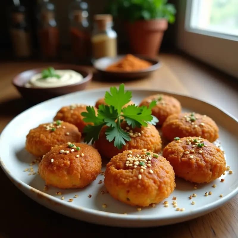 Kibbeh de Lentejas Rojas: Croquetas Árabes Veganas con Especias Orientales