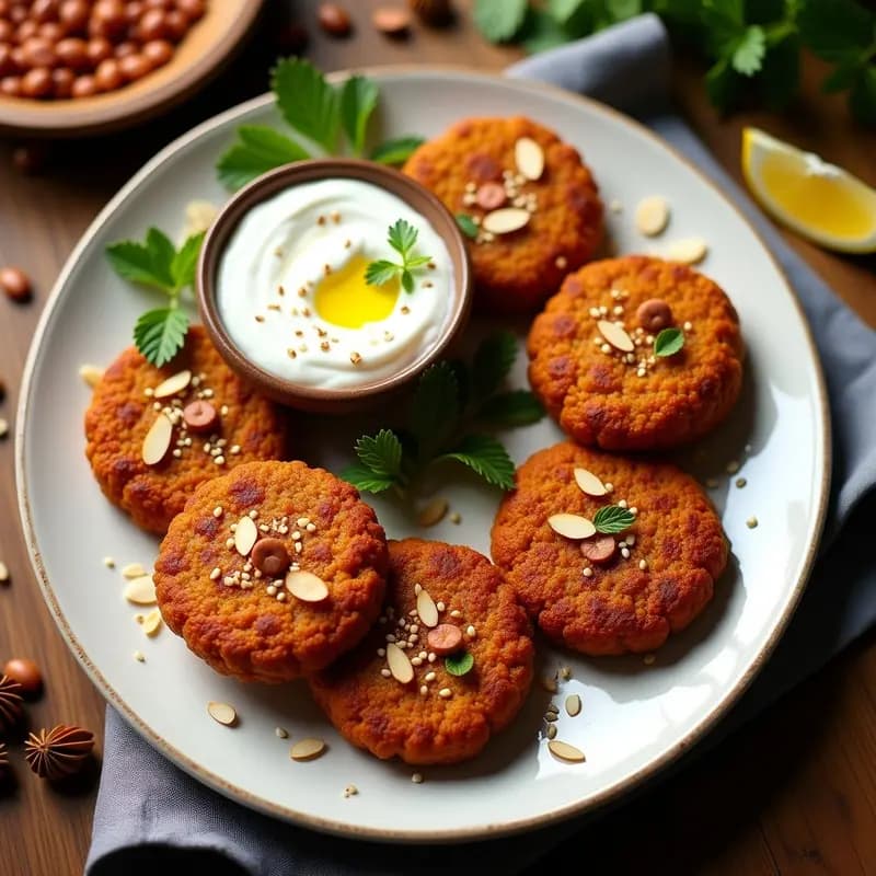 Kibbeh de Lentejas Rojas con Specias y Yogur: Receta Libanesa Vegana y Crujiente