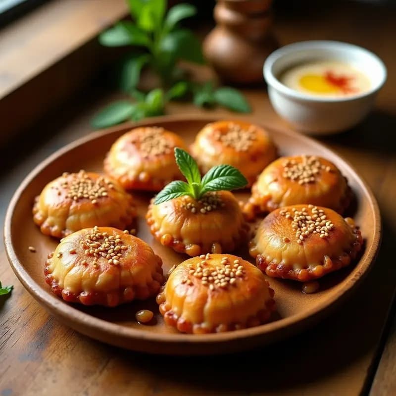 Kibbeh de Lentejas Rojos y Cebolla Caramelizada: Empanadillas Sirias Veganas