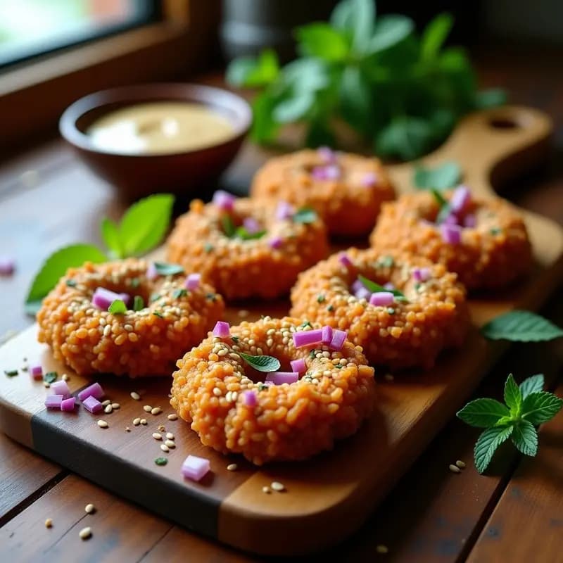 Kibbeh de Lentejas Rojos y Cebolla: Aperitivo Libanés Crujiente y Sin Gluten