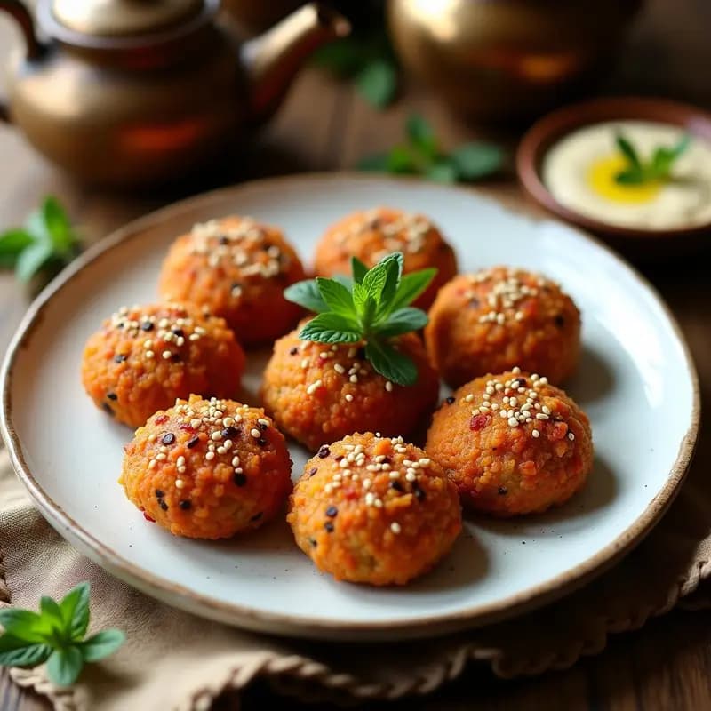 Kibbeh de Lentejas Rojos y Nuez: Receta Siria Vegana y Crujiente en Airfryer
