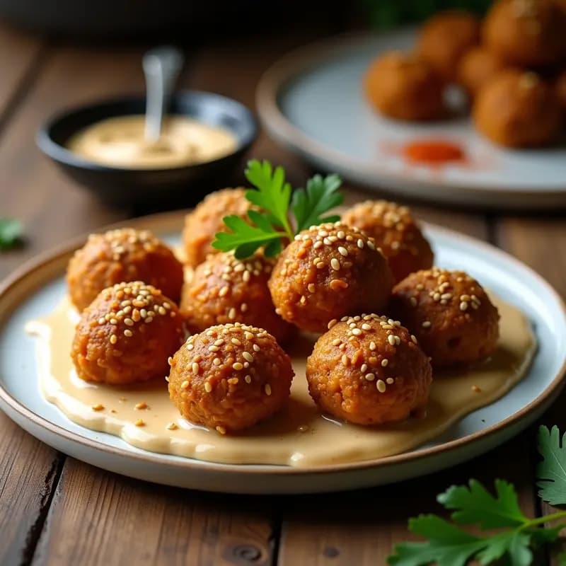 Kibbeh de Lentejas Rojos y Nuez: Albóndigas Libaneses Veganas en Airfryer