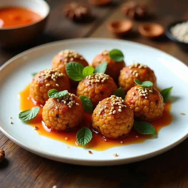 Kibbeh de Lentejas y Trigo Bulghur: Receta Libanesa Vegana con Especias Orientales