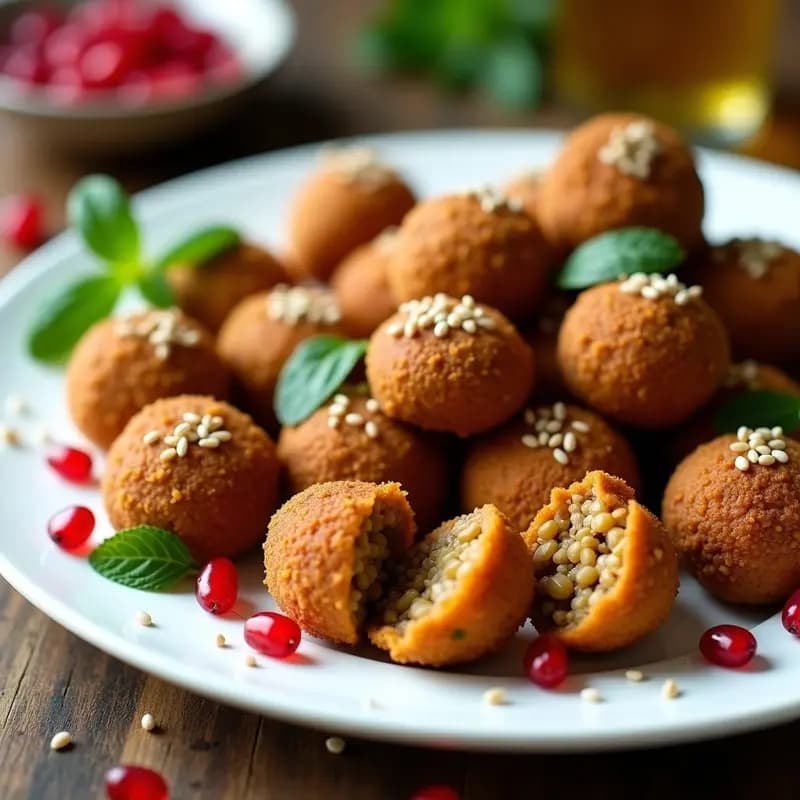 Kibbeh de Lentejas y trigo Burgol: Receta Libanesas Vegana en Airfryer