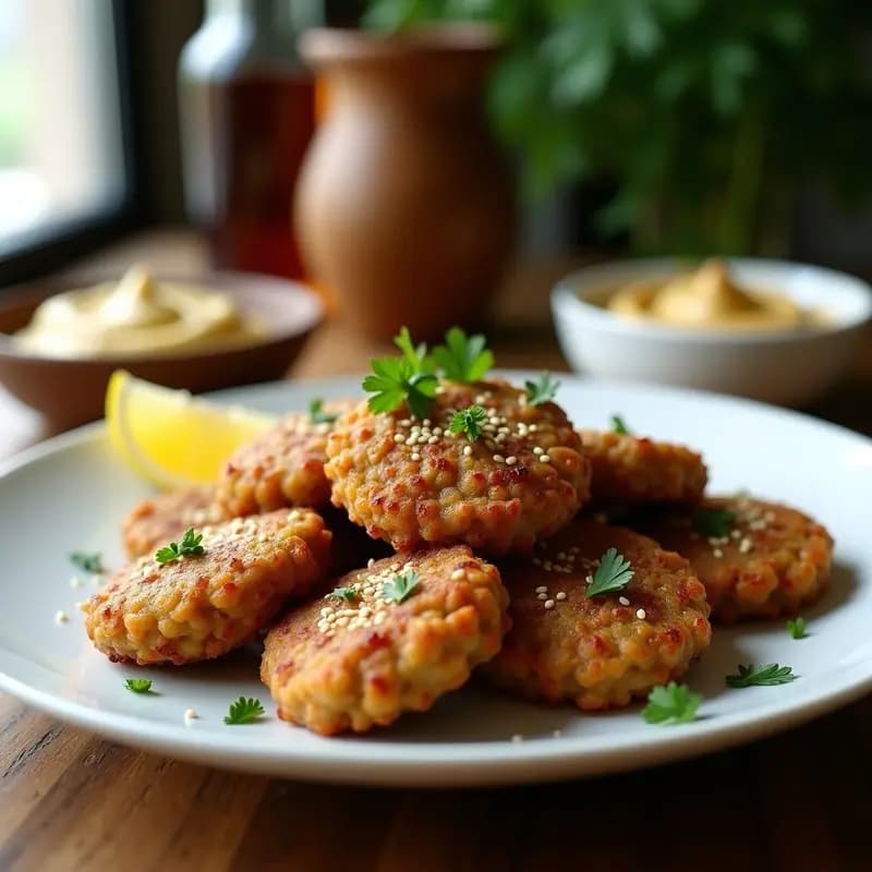 Kibbeh de Lentillas y Cebolla con Especias Libanesas: Receta Vegana y Crujiente en Airfryer