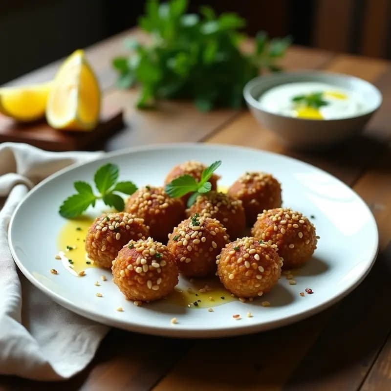 Kibbeh Libanés de Quinoa y Cordero: Albóndigas Crujientes con Toque Moderno