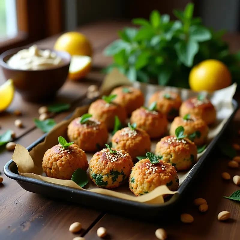 Kibbeh Libanesa de Espinacas y Piñones: Croquetas Veganas Crujientes al Horno