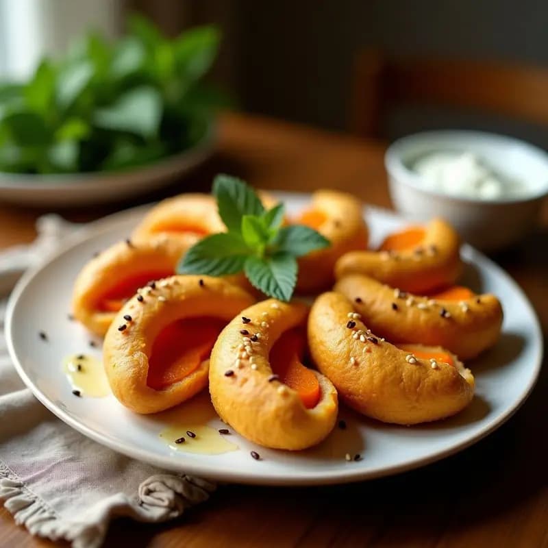 Kibbeh Libya con Calabaza y Queso Halloumi: Aperitivo Árabe en Airfryer