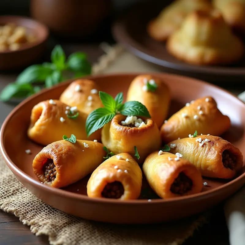 Kibbeh Nabulsieh con Queso de Cabra: Empanadas Árabes Crujientes y Sin Fritura