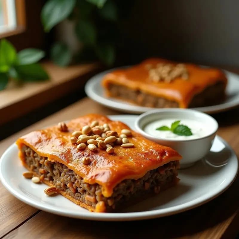 Kibbeh Nabulsiyeh de Carne y Piñones: Entrante Palestino Horneado