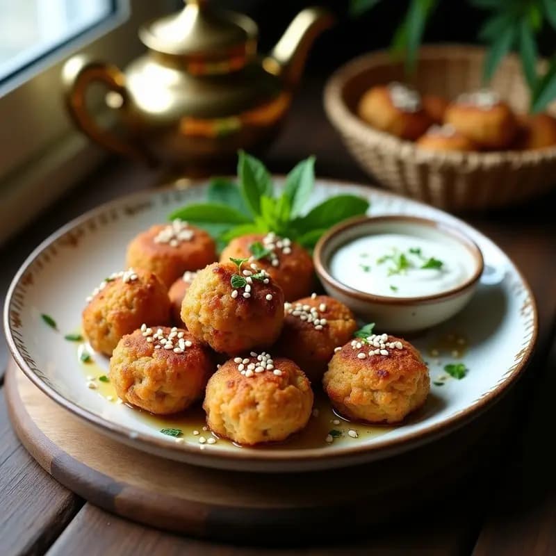 Kibbeh Nahnieh con Yogur y Menta: Entrante Libanés Crujiente en Airfryer