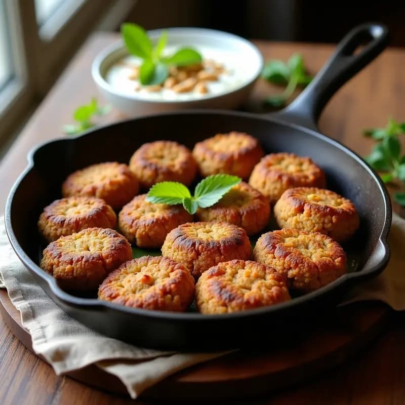Kibbeh Nahrawi de Cordero y Trigo Burgol: Plato Libanes Crujiente en Sartén