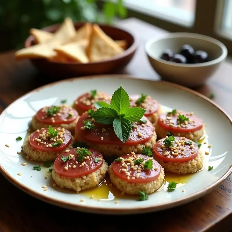 Kibbeh Nahyeh de Cordero Crudo con Trigo Bulgur: Entrante Libanés Tradicional y Alto en Hierro
