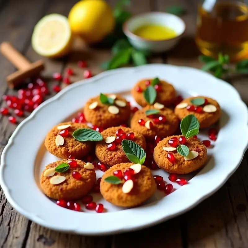 Kibbeh Nawleh de Trigo Burgol: Aperitivo Sirio Vegano con Granadas y Mentas